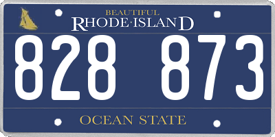 RI license plate 828873