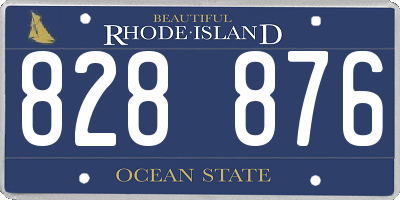 RI license plate 828876