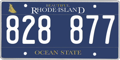 RI license plate 828877