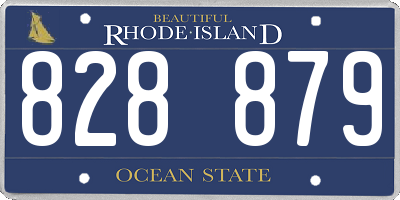 RI license plate 828879