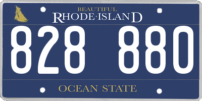RI license plate 828880