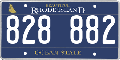 RI license plate 828882