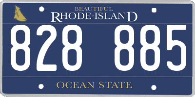 RI license plate 828885