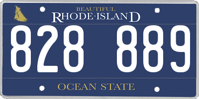 RI license plate 828889