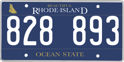 RI license plate 828893
