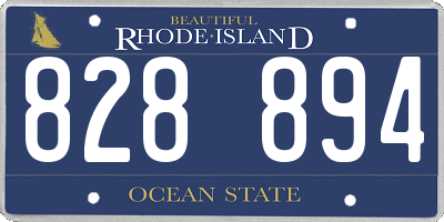 RI license plate 828894