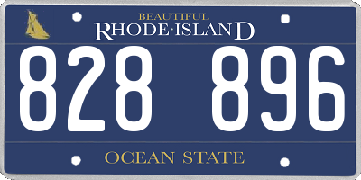 RI license plate 828896