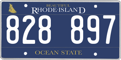 RI license plate 828897