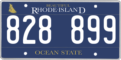 RI license plate 828899