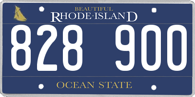 RI license plate 828900