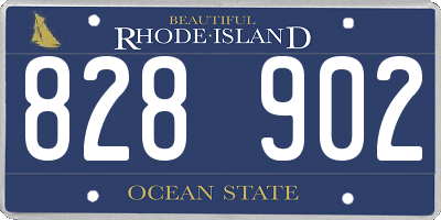 RI license plate 828902