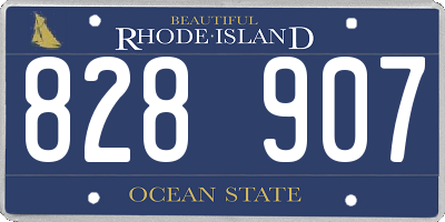 RI license plate 828907
