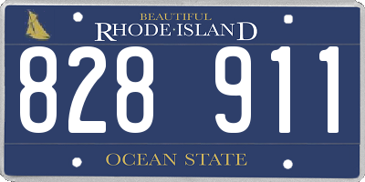 RI license plate 828911