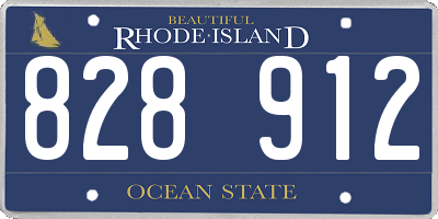 RI license plate 828912
