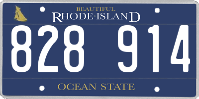 RI license plate 828914