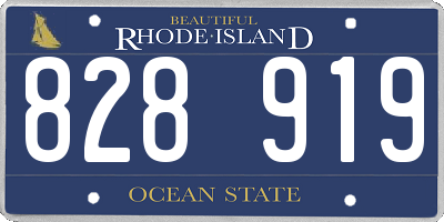 RI license plate 828919