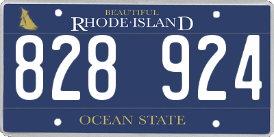 RI license plate 828924