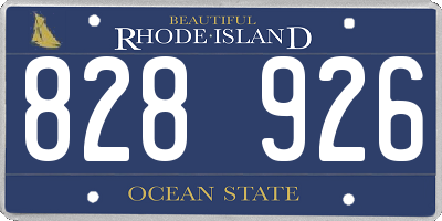 RI license plate 828926