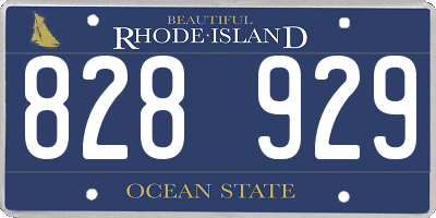 RI license plate 828929