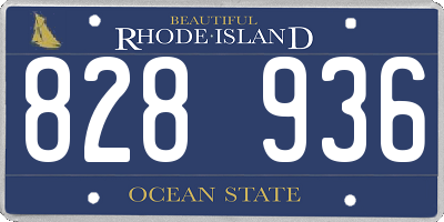 RI license plate 828936