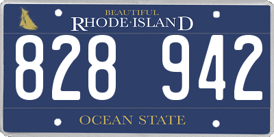 RI license plate 828942