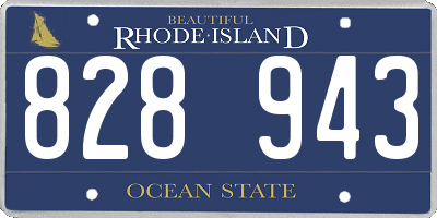 RI license plate 828943