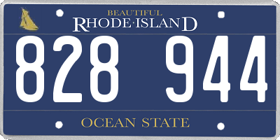 RI license plate 828944