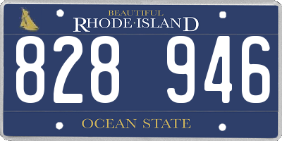 RI license plate 828946