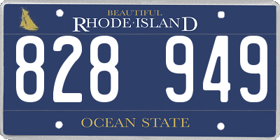 RI license plate 828949