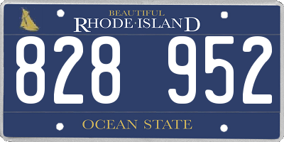 RI license plate 828952