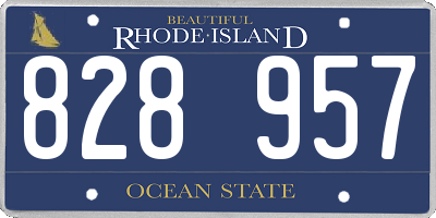 RI license plate 828957