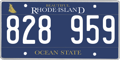 RI license plate 828959