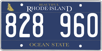 RI license plate 828960