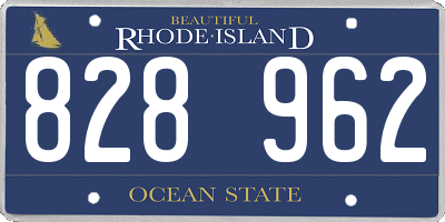 RI license plate 828962