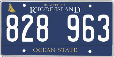 RI license plate 828963