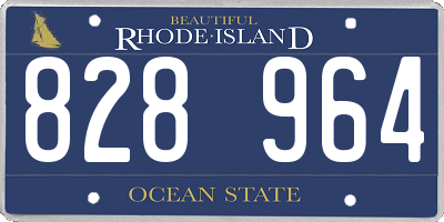RI license plate 828964