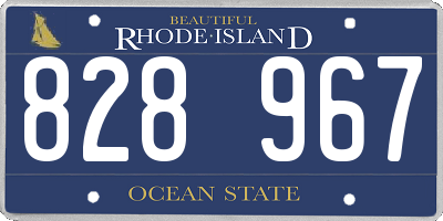 RI license plate 828967