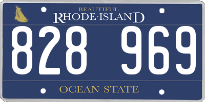 RI license plate 828969