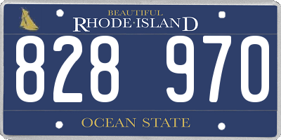 RI license plate 828970