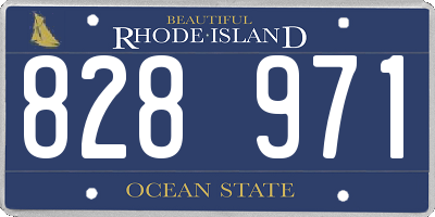 RI license plate 828971