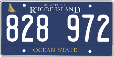 RI license plate 828972