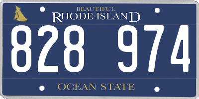 RI license plate 828974