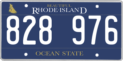 RI license plate 828976