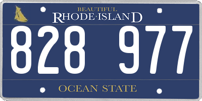 RI license plate 828977