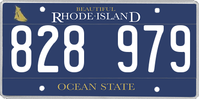 RI license plate 828979