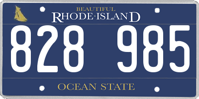 RI license plate 828985