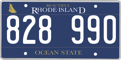 RI license plate 828990