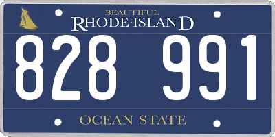 RI license plate 828991