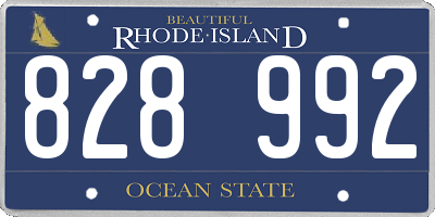 RI license plate 828992