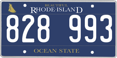 RI license plate 828993